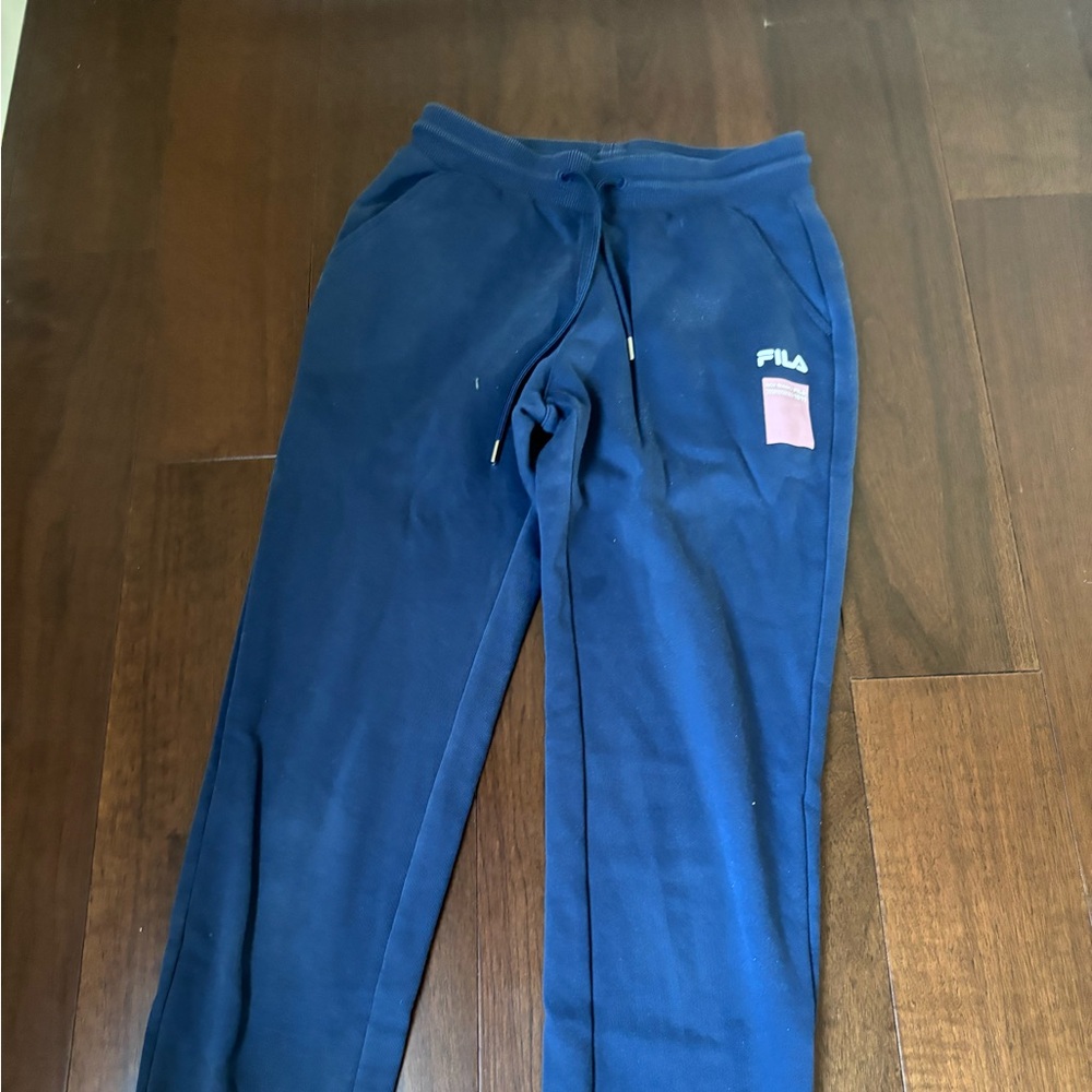 Fila Blue Sweatpants Relaxed Fit Joggers